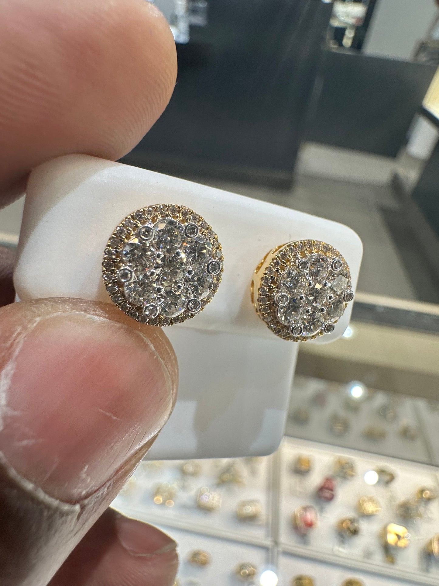 Certified diamond earrings